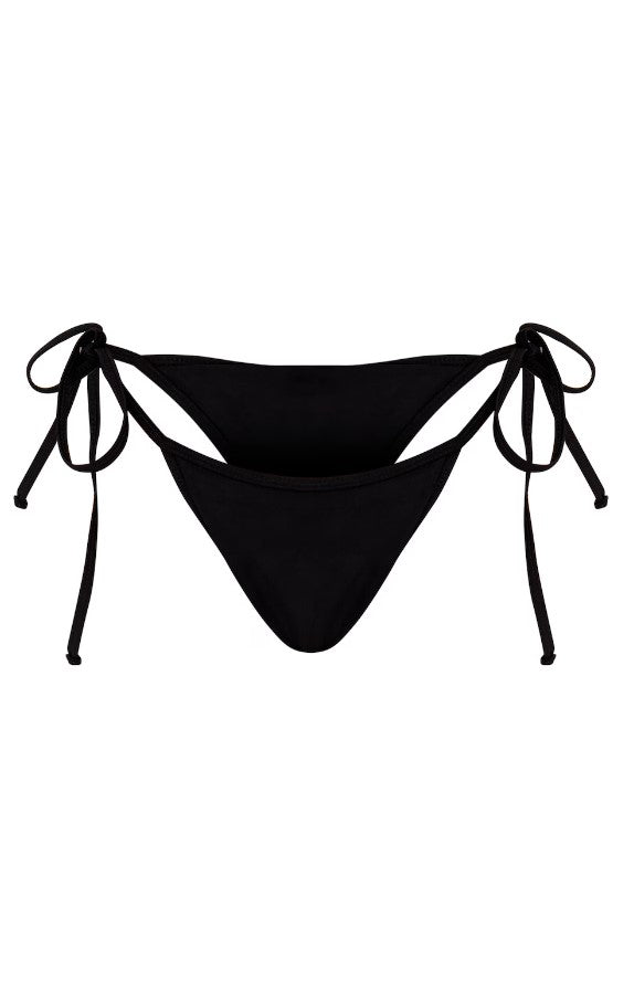 Black Mix & Match Tie Side Bikini Bottoms