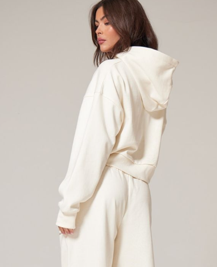 Sand Premium Print Zip Front Hoodie
