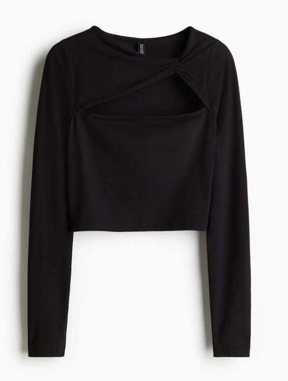 H&M - CROPPED TWIST-DETAIL TOP