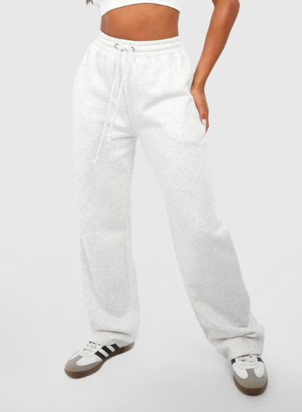 Boohoo Basic Straight Leg Jogger - ash grey