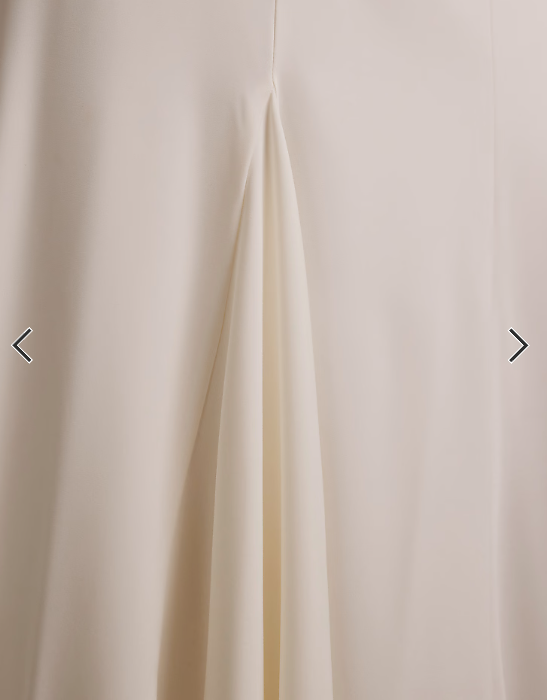 ASOS DESIGN Curve bridal cape sleeve godet maxi dress in ivory