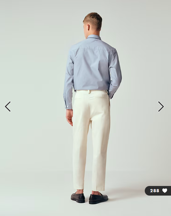 ASOS DESIGN tailored cotton rich relaxed tapered chino trousers in ecru with front pleats