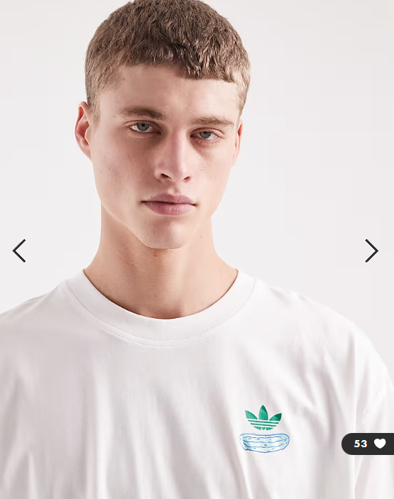 adidas Originals pickle graphic t-shirt in white