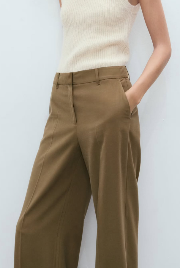 Mango - STRAIGHT MID-RISE TROUSERS