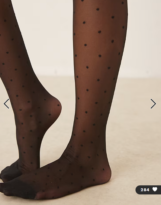 JJXX sheer tights with polka dots in black