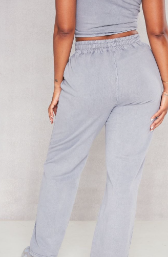 Shape Light Grey High Waisted Wide Leg Joggers