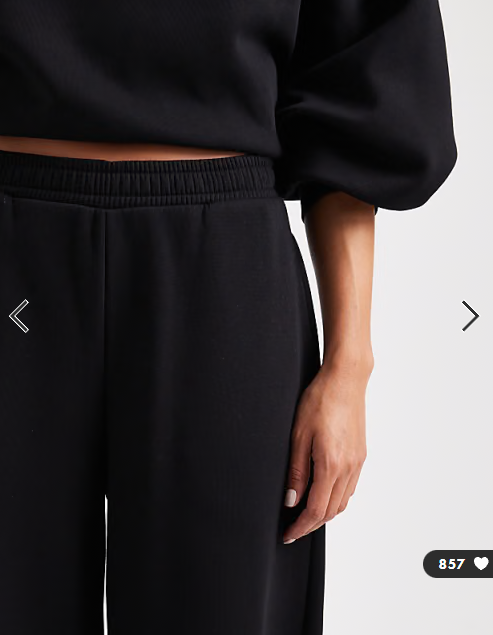 ASOS DESIGN barrel leg brushback jogger in black