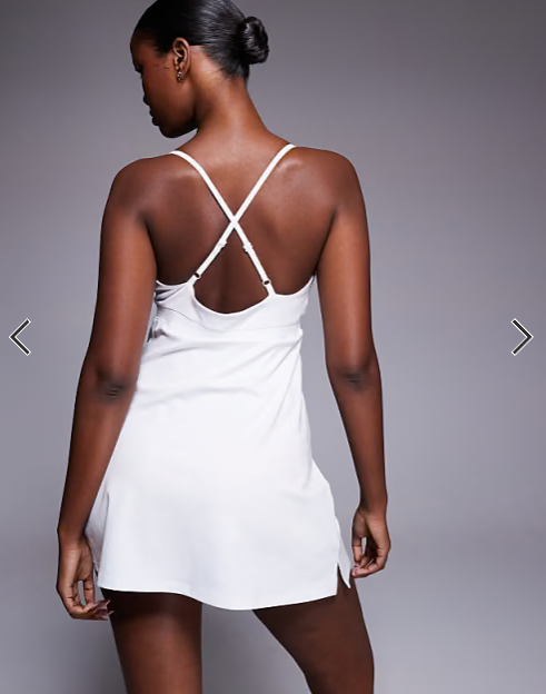 4505 Tennis active tennis dress with under short in white