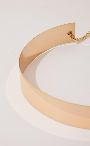 Gold Metail Pleated Waist Belt