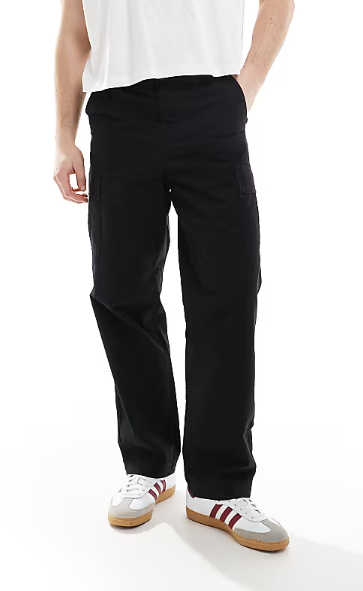 Asos - JJ Rebel loose fit cargo trouser in black