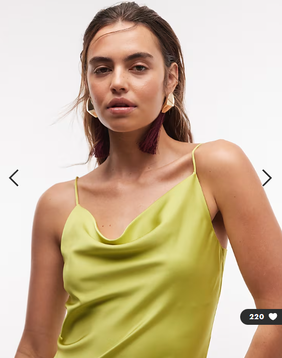 ONLY cowl neck midi dress in light green