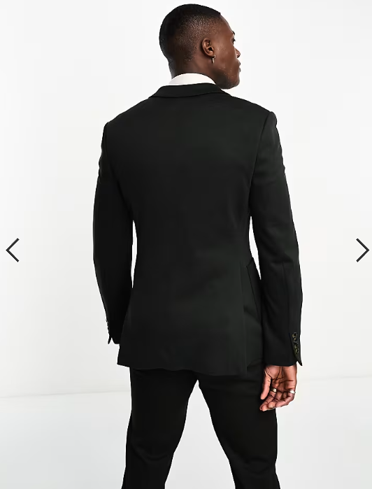 ASOS DESIGN super skinny jersey blazer in black
