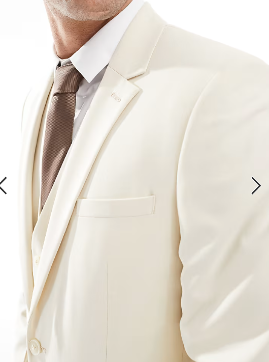 ASOS DESIGN slim suit jacket in stone