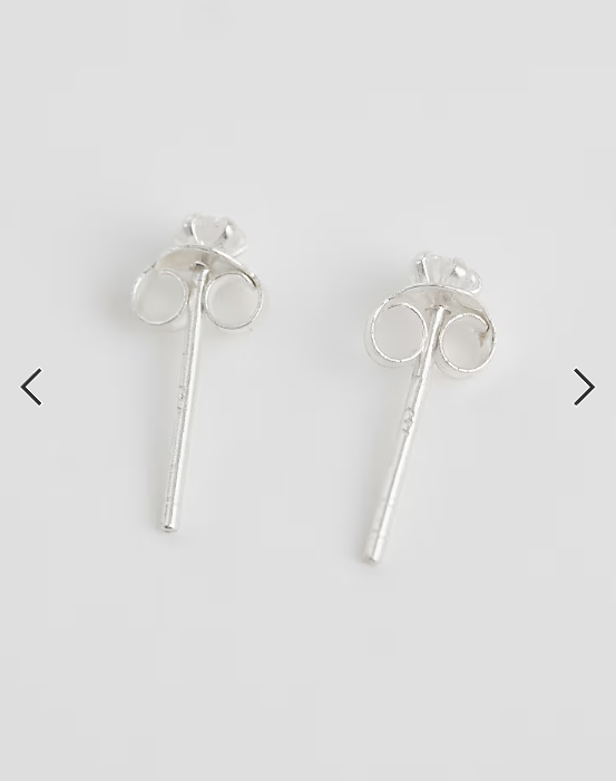 Kingsley Ryan crystal pack of 2 stud earrings in sterling silver