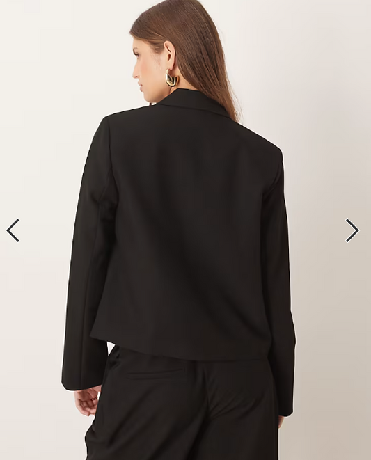 YAS tailored short blazer co-ord in black