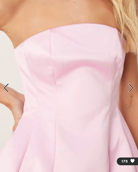 ASOS DESIGN Premium structured satin peplum hem bandeau top in pink