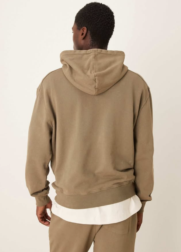 Asos - co-ord garment dye heavy wash oversized hoodie & tapered fit jogger in kHaki - SET