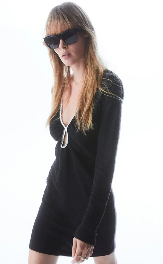 H&M - Keyhole Detail Boucl Dress