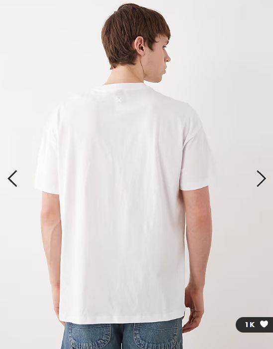 COLLUSION Unisex white T-shirt