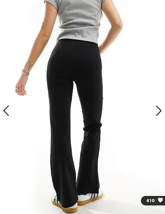 JDY high waisted flare trousers in black - BLACK