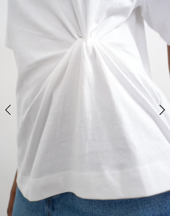 Topshop twist tuck tee in white