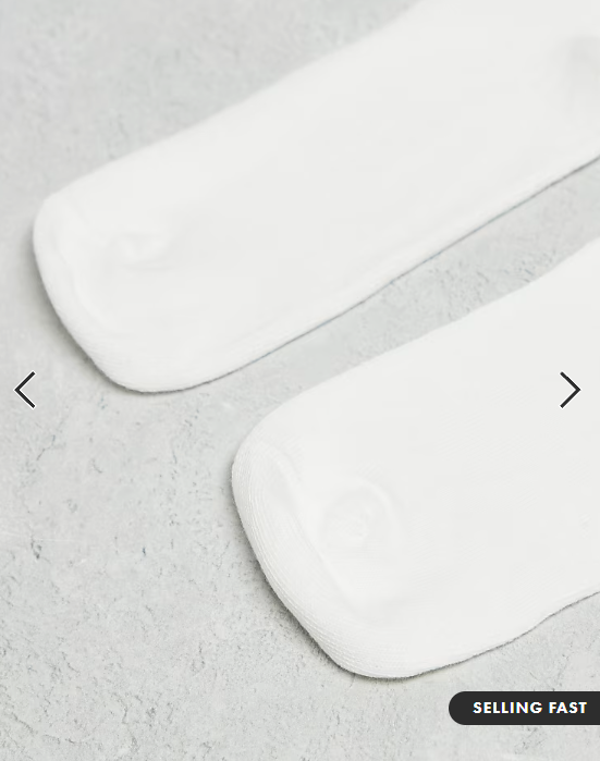 ASOS DESIGN 2 pack frill top ankle socks in white