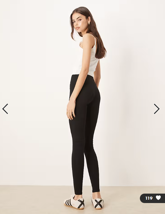 ASOS DESIGN Tall leggings in black