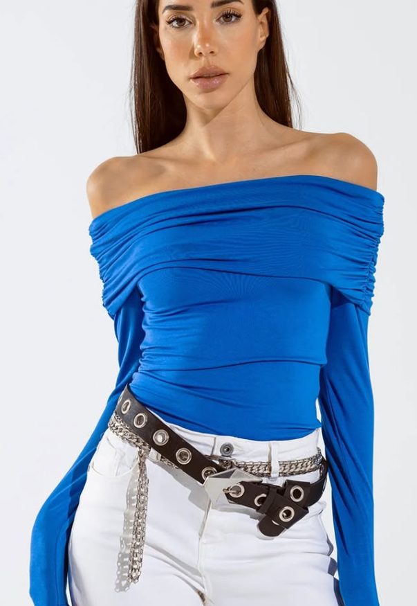 V By Very - plus - Off shoulder top Blue