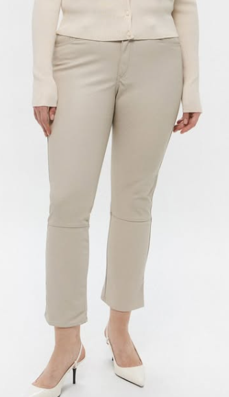H&M - Faux Leather Pants- Cream
