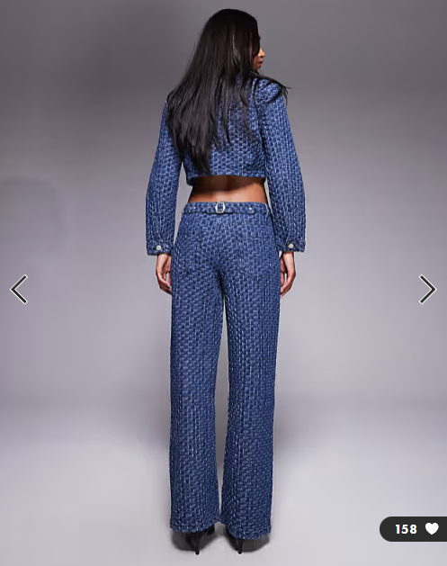 Liquor N Poker mid rise baggy jeans in bubble indigo