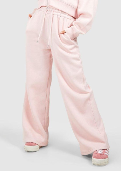 Boohoo Wide Leg Jogger - light pink