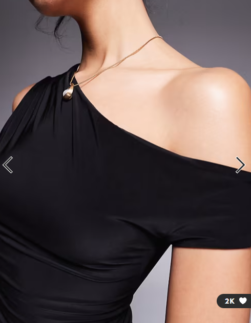 Kaiia exclusive double layered slinky off shoulder drape detail fitted waist mini skater dress in black