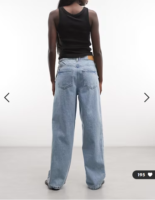 Noisy May Alexa mid rise wide leg jeans in light blue denim