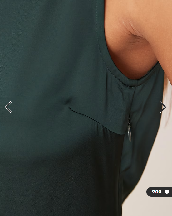 Vila slash neck satin mini dress in dark green