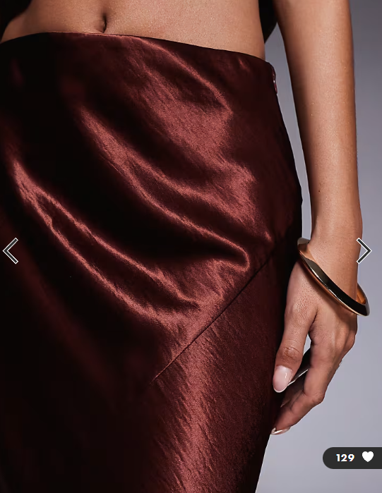 ASOS DESIGN asymmetric seam detail skirt in brown - part of a set
