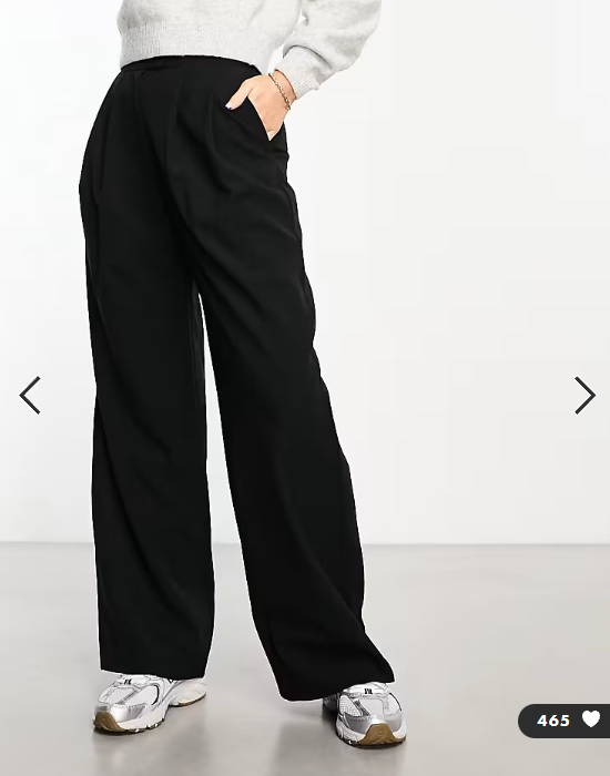 Asos - hourglass tailored wide leg trousers black