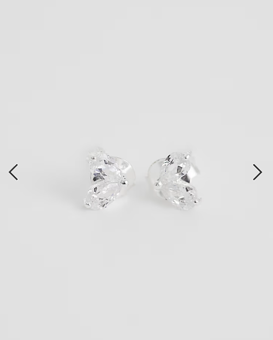 Kingsley Ryan gemset petals stud in sterling silver