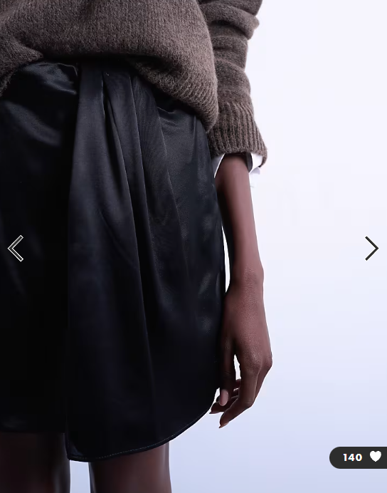 Topshop sarong mini skirt in black