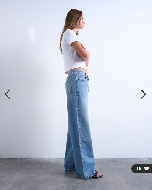 Topshop Column mid rise jeans in bleach