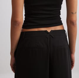 Na-kd Stitch Side Detail Trousers Black