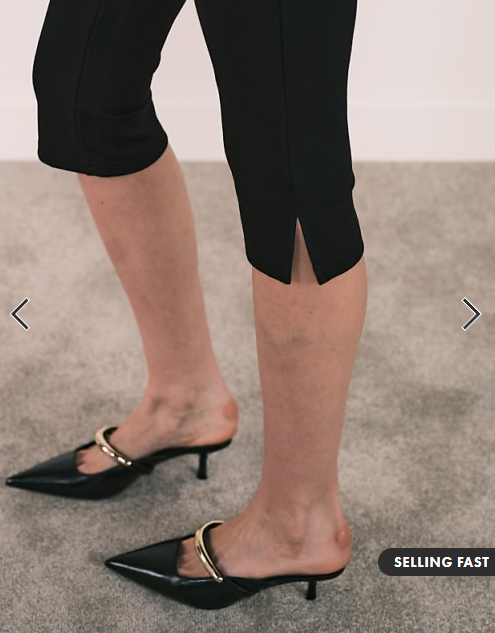 ASOS DESIGN co-ord ponte capri pant in black