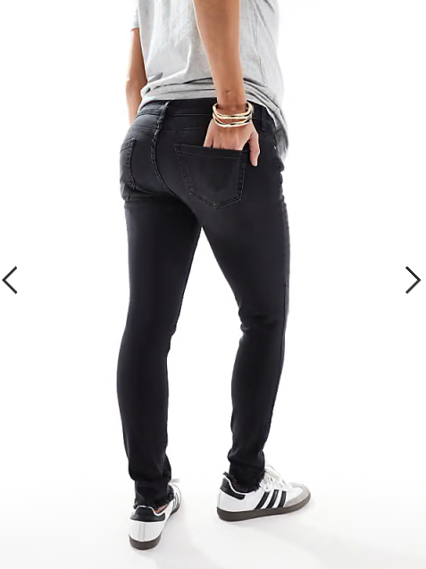 ONLY Maternity Blush skinny jeans with frayed hem in washed black
