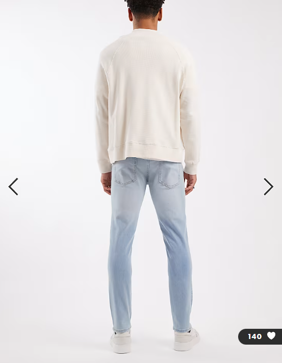 Asos - JJ Rebel Luke slim jeans in light vintage wash