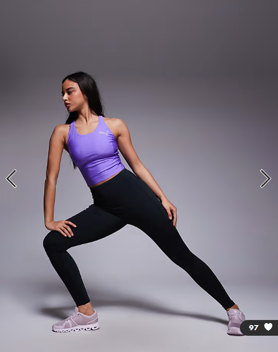 Puma Raceday Ultraform crop t-shirt in purple