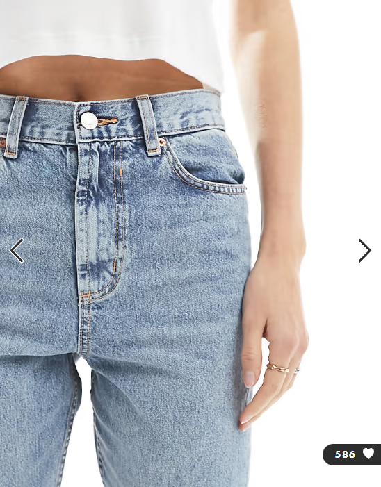 ASOS DESIGN Tall mid rise straight jeans in light blue