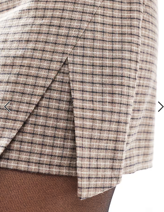 ASOS DESIGN tailored wrap mini skort check