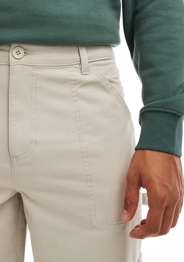 New Look relaxed carpenter trousers in stone