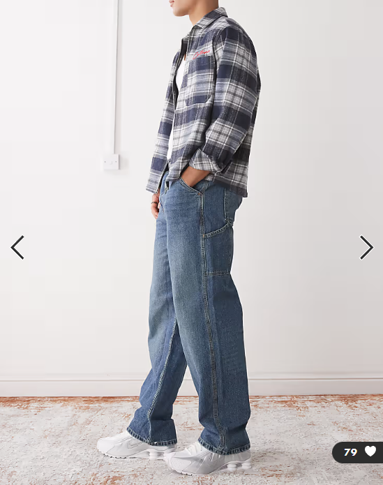 COLLUSION X011 carpenter jeans in dark wash blue
