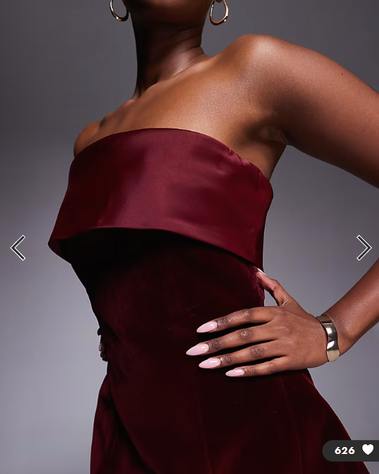 Murci exclusive satin trim velvet mini dress in burgundy