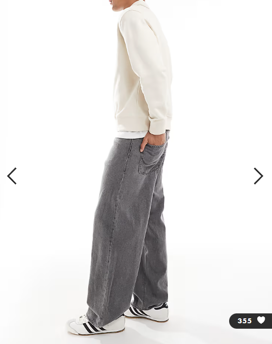 Jack & Jones Dave super baggy jeans in grey
